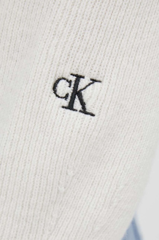 Calvin Klein Jeans sweter wełniany J20J221962 beżowy