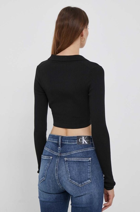 Odzież Calvin Klein Jeans longsleeve J20J221969 czarny