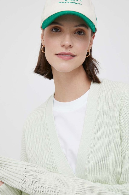 Памучна жилетка Calvin Klein Jeans зелен J20J221973