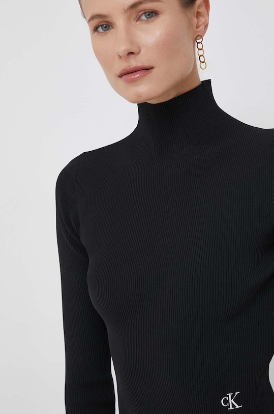 Πουλόβερ Calvin Klein Jeans μαύρο J20J222722