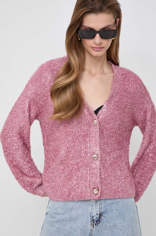 Morgan cardigan cu modele roz MFROU.GUIMAUVE