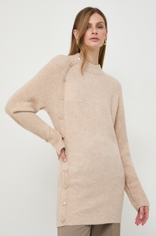 Morgan sweter z domieszką wełny beżowy MNOM.BEIGE