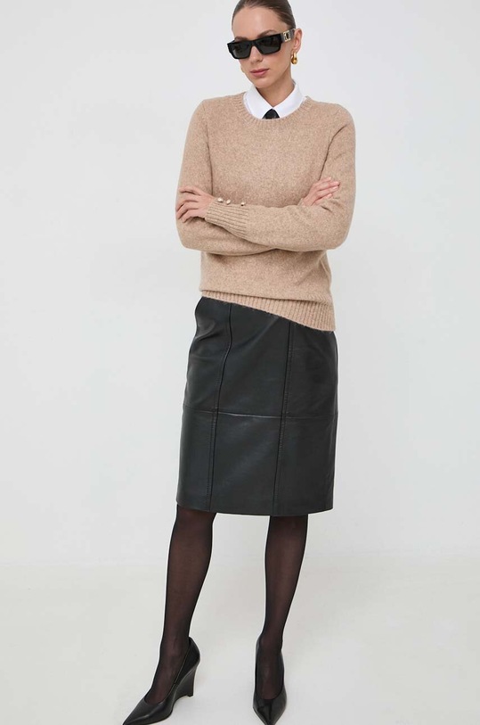 Pulover s primesjo volne Morgan MPAVOT.BEIGE.TYPE bež AW23