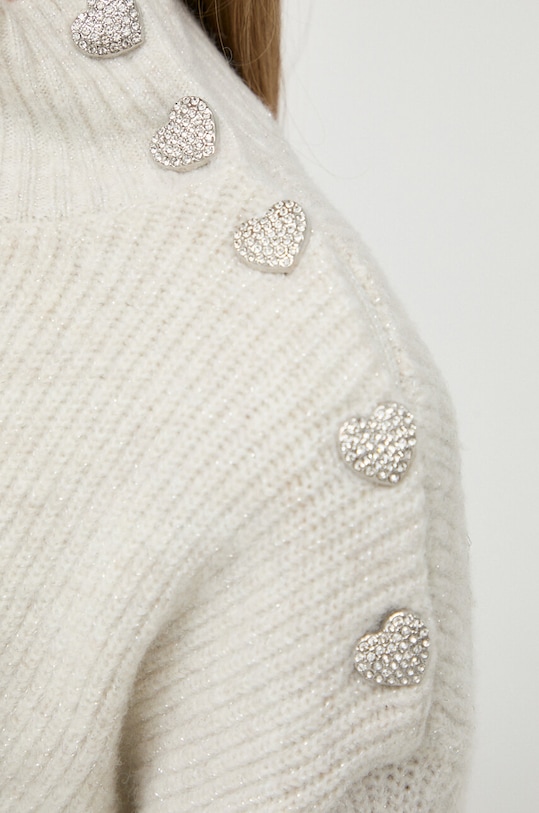 Sveter s prímesou vlny Morgan MSTORI.IVOIRE béžová