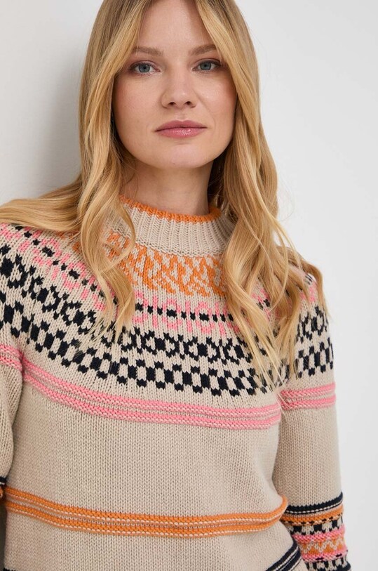 MAX&Co. sweter z domieszką wełny beżowy 73642123