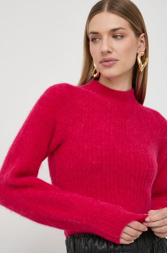 Marella sweter wełniany różowy 2333661836200