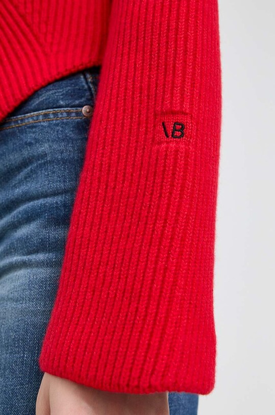 Volnen pulover Victoria Beckham 1423KJU004947A rdeča