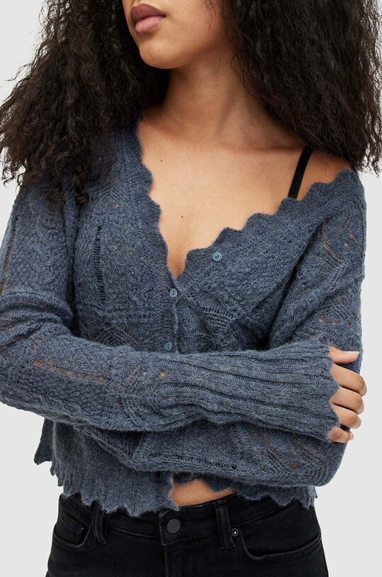 AllSaints kardigan VANESSA CARDIGAN WK034V czarny SS24