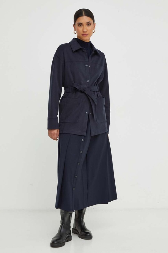 Vuneni pulover Ivy Oak IO1123F3126 mornarsko plava AW23