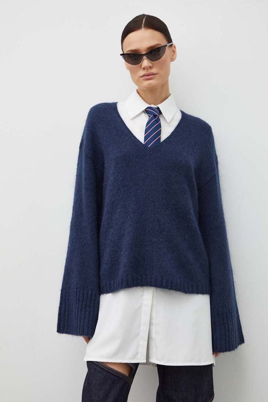 Vuneni pulover By Malene Birger Cimone Q71340021 mornarsko plava AW23