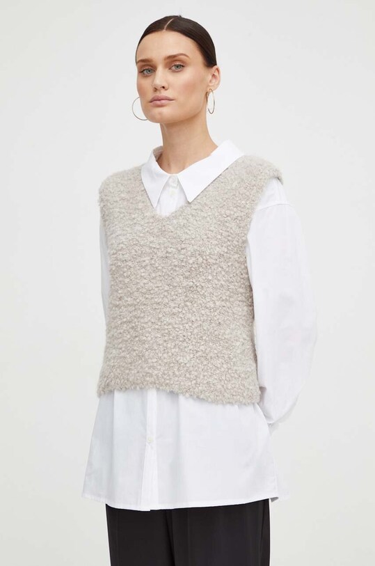 By Malene Birger vesta de lana bej Q71993003