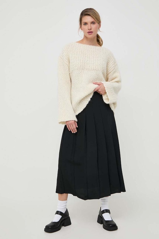 Lovechild sweter wełniany 8523463 beżowy AW23