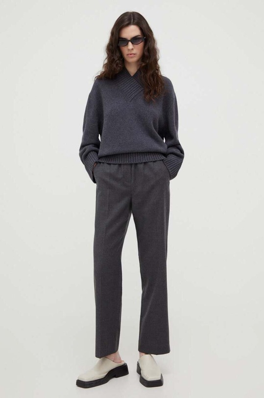 Lovechild pulover de lana 8613459 gri AW23