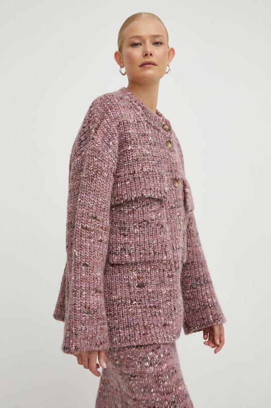 Lovechild kardigan wełniany różowy 8763455