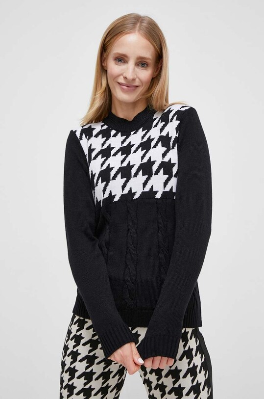 Newland pulover de lana grosime medie negru N46400.108