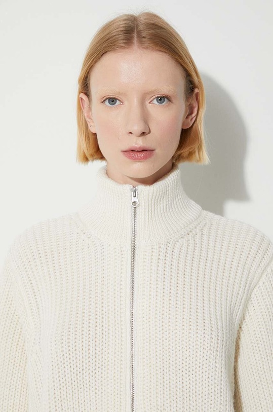 MM6 Maison Margiela kardigan z domieszką wełny Cardigan S62HP0009 beżowy