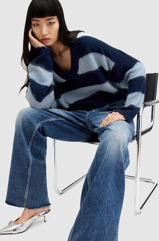 AllSaints pulover din amestec de lana LOU CROP WK019Z
