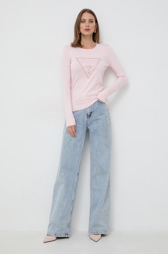 Guess sweter ROSALIE W4RR53.Z2NQ2 różowy SS24