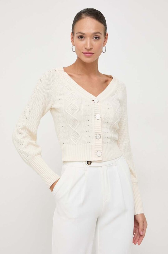 Guess kardigan z domieszką wełny BRIELLE beżowy W4RR12.Z37L1