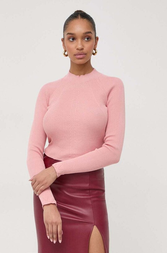 Ρούχα Βαμβακερό πουλόβερ Guess W4RR24.Z3C71 ροζ