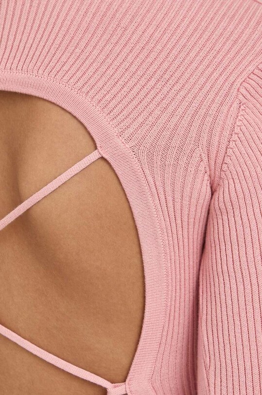 Βαμβακερό πουλόβερ Guess W4RR24.Z3C71 ροζ