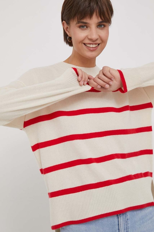 Светр з кашеміру United Colors of Benetton тонкий бежевий 10K1E108K.61N