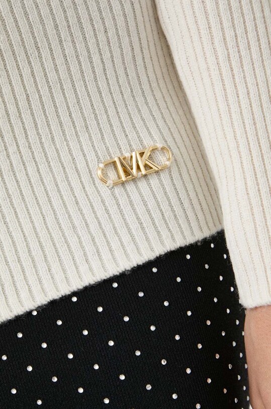 MICHAEL Michael Kors sweter wełniany MH360PQ6V1 beżowy