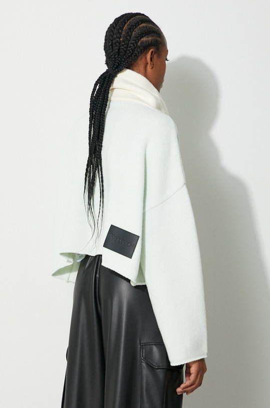 Îmbrăcăminte JW Anderson pulover de lână KW0579.YN0157 turcoaz