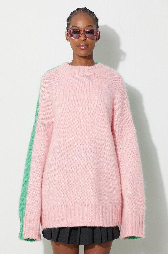 Îmbrăcăminte JW Anderson pulover din amestec de lână KW1018.YN0272 roz