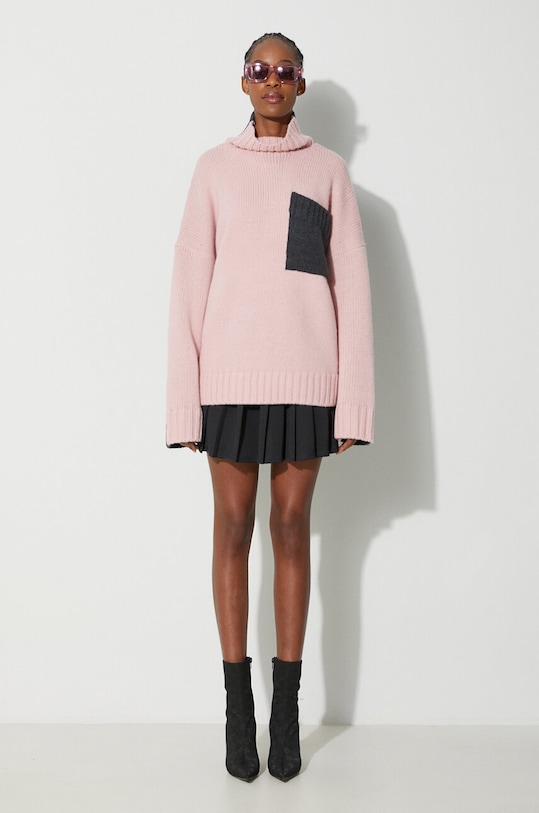 Vlněný svetr JW Anderson KW1004.YN0144 růžová AW23