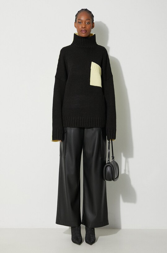 Вовняний светр JW Anderson KW1004.YN0144 чорний AW23