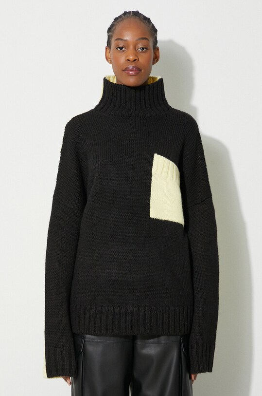Вовняний светр JW Anderson чорний KW1004.YN0144