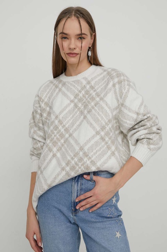 Svetr Hollister Co. kulatý bílá KI350.3233.106