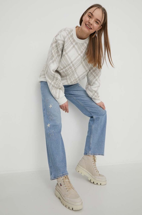 Svetr Hollister Co. KI350.3233.106 bílá AW23
