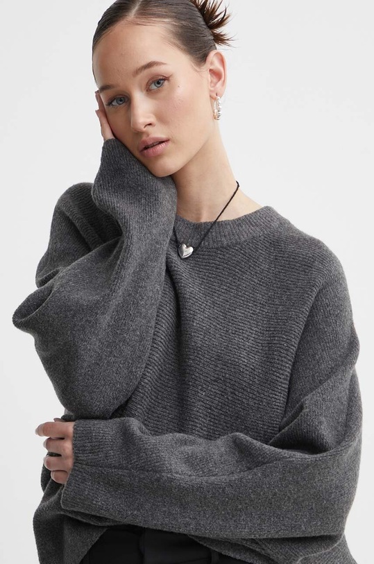 Abercrombie & Fitch sweter z domieszką wełny KI150.3260.112 szary AW23