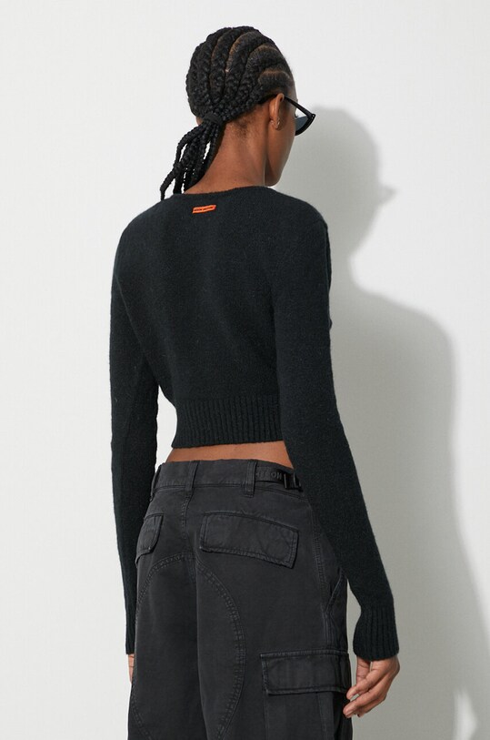 Odzież Heron Preston kardigan z domieszką wełny Carabiner Knit Cardigan HWHB008F23KNI0011000 czarny
