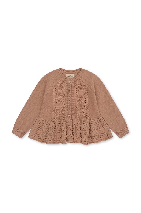 Detský vlnený kardigan Konges Sløjd KS5923 béžová AW23