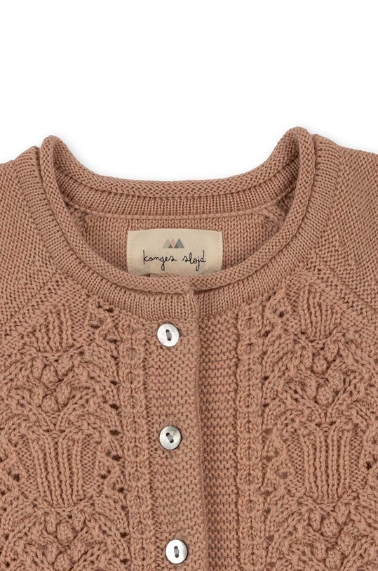 Detský vlnený kardigan Konges Sløjd béžová KS5923