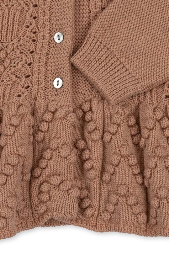 Detský vlnený kardigan Konges Sløjd KS5923 béžová