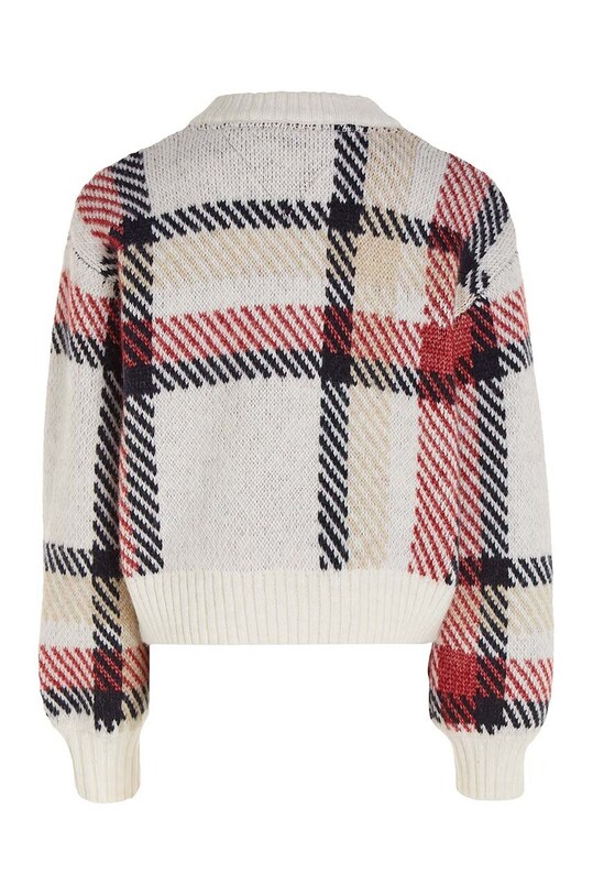Dziewczynka Tommy Hilfiger sweter z domieszką wełny dziecięcy KG0KG07469.128.176.9BYX biały