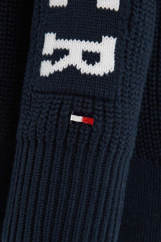 Tommy Hilfiger sweter bawełniany dziecięcy granatowy KG0KG07480.128.176.9BYX