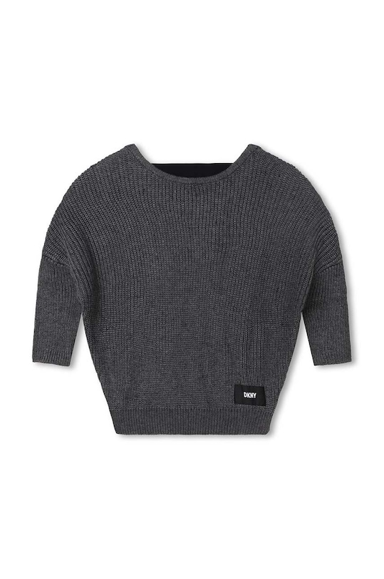 Dkny sweter z domieszką wełny dziecięcy z domieszką wełny szary D35T11.114.150
