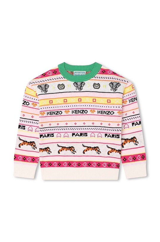 Kenzo Kids sweter z domieszką wełny dziecięcy z domieszką wełny beżowy K15683.114.150
