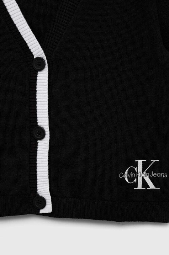 Lány Calvin Klein Jeans gyerek pamut kardigán IG0IG02085.9BYX fekete