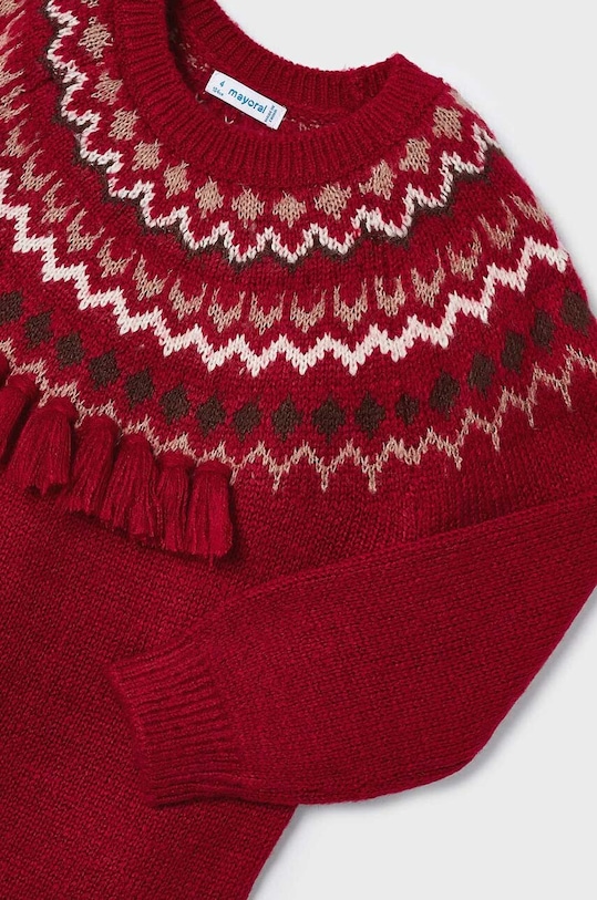 Dziewczynka Mayoral sweter dziecięcy 4307.6G.Mini.9BYX czerwony