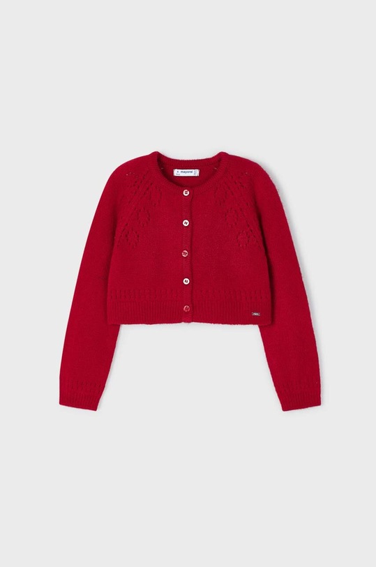 Mayoral kardigan z domieszką wełny dziecięcy 4310.6B.Mini.9BYX czerwony AW23