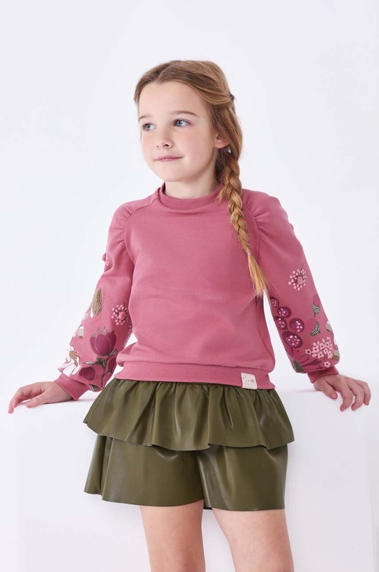 Mayoral sweter dziecięcy aplikacja fioletowy 4403.6G.Mini.9BYX