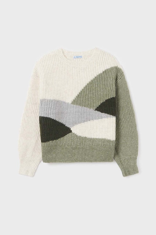 Fete Mayoral pulover pentru copii din amestec de lana 7306.8D.Junior.9BYX verde