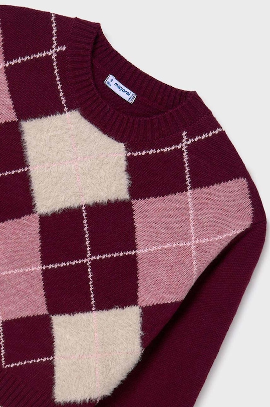 Dziewczynka Mayoral sweter dziecięcy 7309.8G.Junior.9BYX bordowy