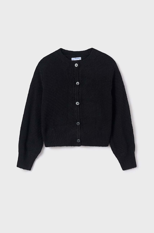 Mayoral kardigan z domieszką wełny dziecięcy z domieszką wełny czarny 7311.8A.Junior.9BYX